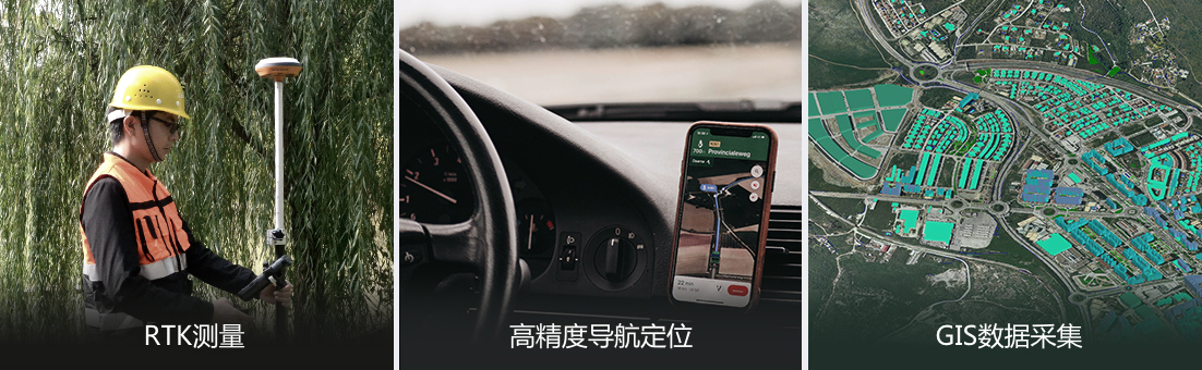 適用于RTK測(cè)量、高精度導(dǎo)航定位、GIS數(shù)據(jù)采集